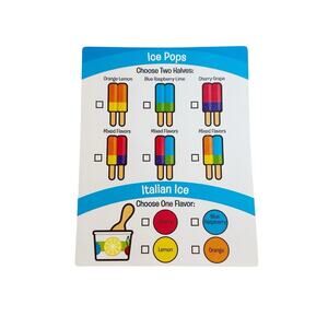 Melissa & Doug Frozen Treats Plays Set Menu Order Card REPLACEMENT